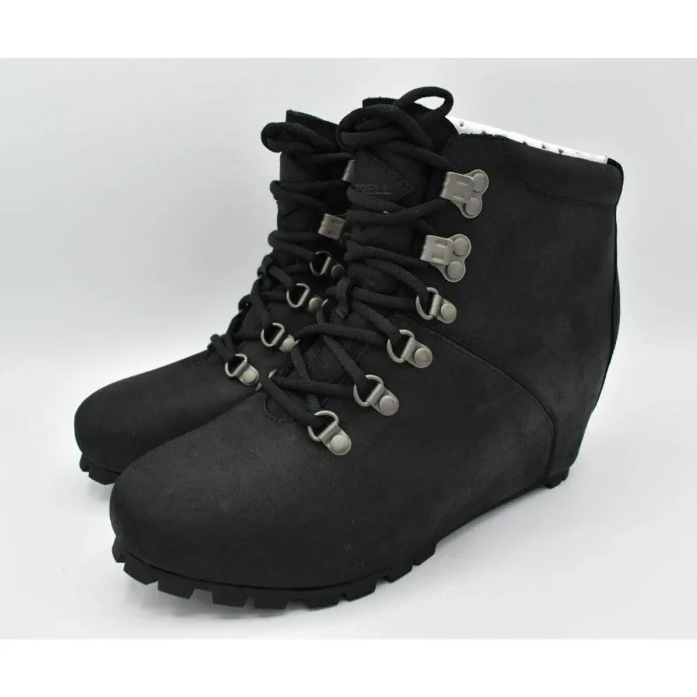 Merrell Womens‎ Size 7.5 Tremblant Wilderness Black Wedge Ankle Boots Shoes
